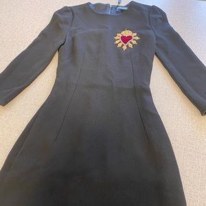 DOLCE & GABBANA sacred heart WOOL DRESS SIZE 36